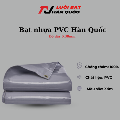 Bạt nhựa PVC màu xám